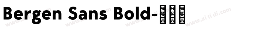 Bergen Sans Bold字体转换